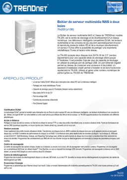 Trendnet TN-200 2-Bay NAS Media Server Enclosure Fiche technique