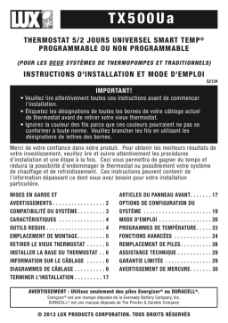 Lux Products TX500UA Manuel du propriétaire