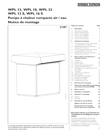 Manuel du propriétaire | STIEBEL ELTRON WPL16S Manuel utilisateur | Fixfr