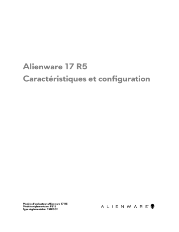Alienware 17 R5 Manuel utilisateur | Fixfr