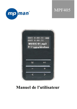 MPMan MP F405 Manuel utilisateur