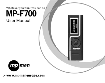 MPMan MP F700 Mode d'emploi | Fixfr