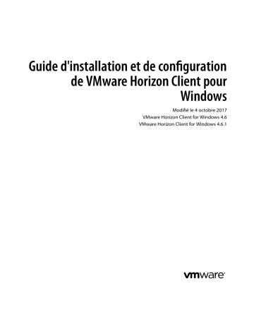 Mode d'emploi | VMware Horizon Client 4.6 Manuel utilisateur | Fixfr