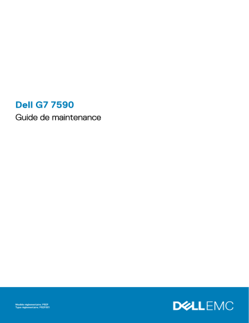 Dell G7 15 7590 gseries laptop Manuel utilisateur | Fixfr