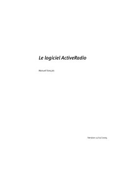 Terratec ACTIVERADIO SOFTWARE MANUAL Manuel utilisateur