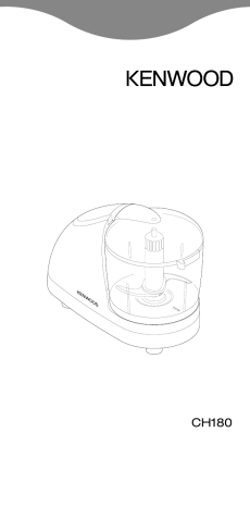 Manuel du propriétaire | Kenwood CH180 Mini-hachoir Manuel utilisateur | Fixfr