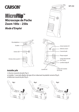 Carson MP-250 Microscope Mode d'emploi