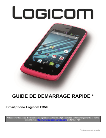 Guide de démarrage rapide | Logicom E350 Manuel utilisateur | Fixfr