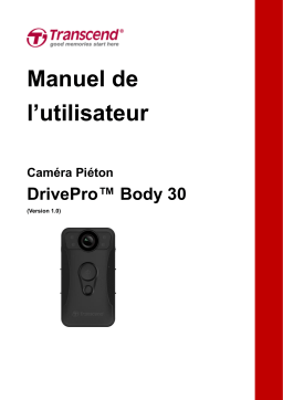 Transcend DrivePro Body 30 Manuel utilisateur