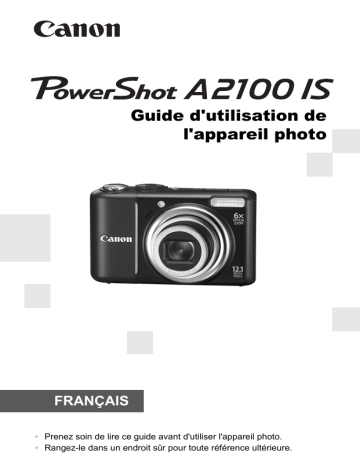 Mode d'emploi | Canon PowerShot A2100 IS Manuel utilisateur | Fixfr