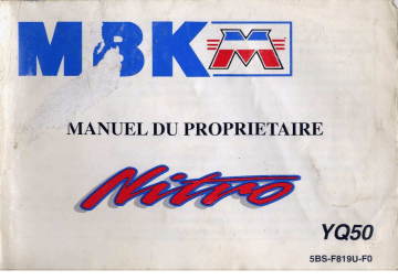 Manuel du propriétaire | MBK YQ50 Manuel utilisateur | Fixfr
