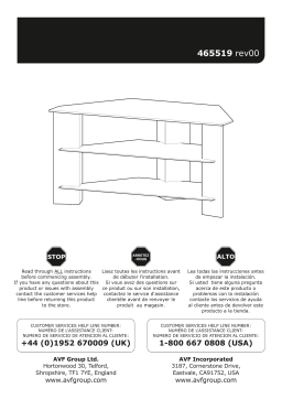 AVF Varano Walnut and Black Entertainment Center Guide d'installation