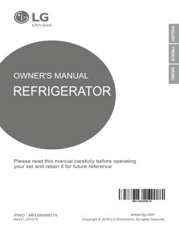 GR-C452RLCN | LG GR-C452RQCN Manuel du propriétaire | Fixfr