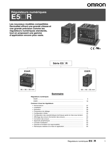 Manuel du propriétaire | Omron E5 R Manuel utilisateur | Fixfr