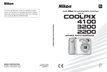 Coolpix E3200 | Coolpix E4100 | Mode d'emploi | Nikon Coolpix E2200 Manuel utilisateur | Fixfr