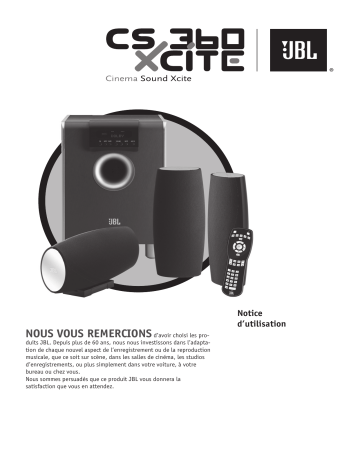 Manuel du propriétaire | JBL CS 360XCITE (220-240V) Manuel utilisateur | Fixfr