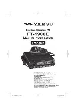 YAESU FT-1900E Manuel utilisateur