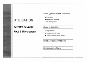 MS1101 | MS1103 | MS1105 | MS1109 | Manuel du propriétaire | Brandt MS1100 Manuel utilisateur | Fixfr