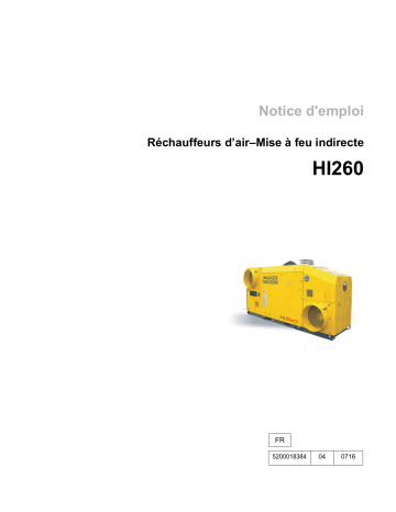 Wacker Neuson HI260 Indirect Fired Air Heater Manuel utilisateur | Fixfr