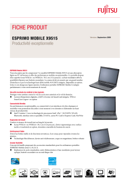 FUJITSU SIEMENS ESPRIMO MOBILE X9515 Manuel utilisateur