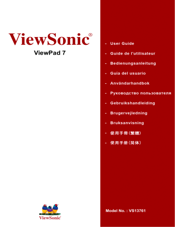 Mode d'emploi | ViewSonic ViewPad 7 Manuel utilisateur | Fixfr