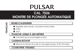 Pulsar 7S26 Manuel utilisateur