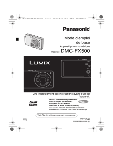 Panasonic DMC FX500 Mode d'emploi | Fixfr