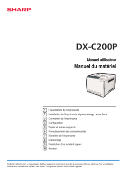 Sharp DX-C200P Manuel utilisateur