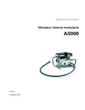 A5000/160 ANSI | Wacker Neuson A5000/160 ISO Modular Internal Vibrator Manuel utilisateur | Fixfr