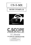 C-SCOPE CS 5 MX Manuel utilisateur