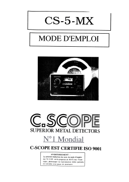 C-SCOPE CS 5 MX Manuel utilisateur