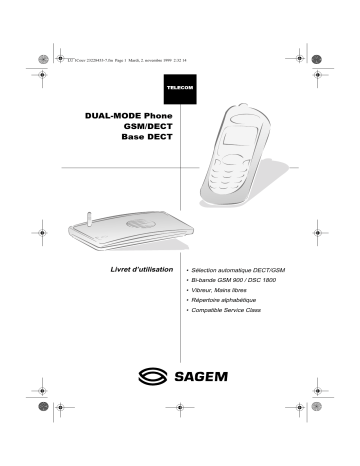 Manuel du propriétaire | Sagem DUAL MODE PHONE Manuel utilisateur | Fixfr