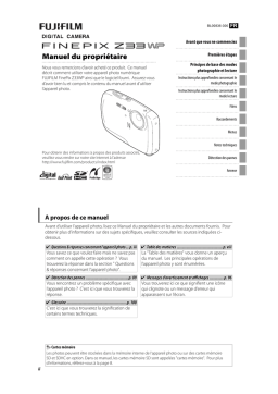 Fujifilm FinePix Z33 WP Manuel utilisateur