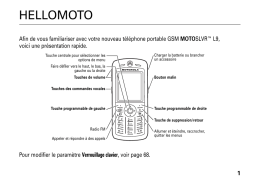 Motorola MOTO SLVR L9 Mode d'emploi