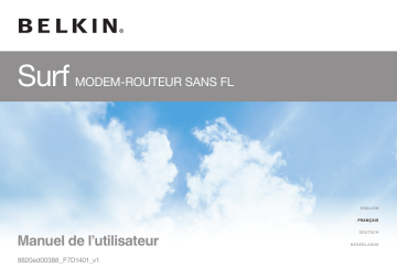 Manuel du propriétaire | Belkin SURF MODEM ROUTEUR SANS FIL #F7D1401ED Manuel utilisateur | Fixfr