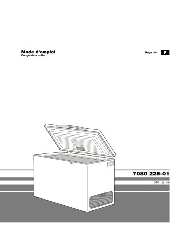 Manuel du propriétaire | Liebherr CONGELATEUR COFFRE 7080 225-01 Manuel utilisateur | Fixfr
