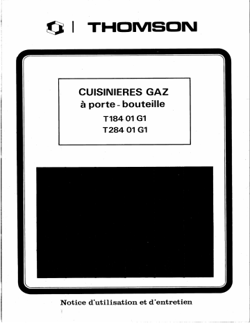 Manuel du propriétaire | Thomson T18401G Manuel utilisateur | Fixfr