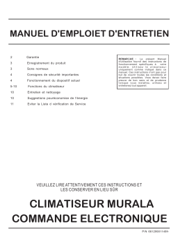 Frigidaire FAH12ES2T : Manuel d'utilisation + IA