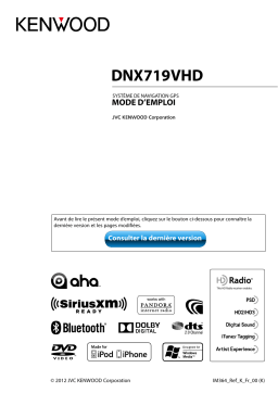 Kenwood DNX 719 VHD Mode d'emploi