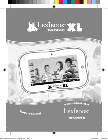 Tablet XL MFC500FRY | Lexibook MFC500 FRY Mode d'emploi | Fixfr
