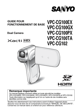 Sanyo VPC CG100GX Manuel utilisateur