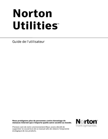 Symantec Norton Utilities v14.0 Mode d'emploi | Fixfr