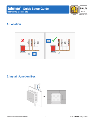 tN4 Wiring Center 316  | Watts 316 Manuel utilisateur | Fixfr