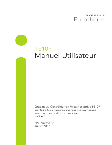 Eurotherm TE10P Manuel du propriétaire | Fixfr