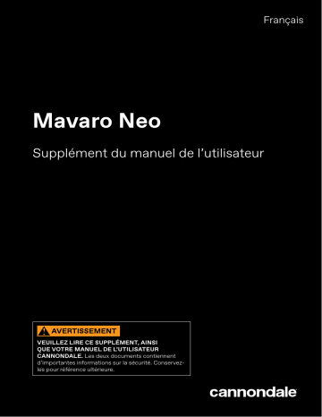 Cannondale Mavaro Neo 2020 Manuel du propriétaire | Fixfr