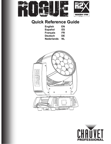 Guide de référence | Chauvet Rogue Manuel utilisateur | Fixfr