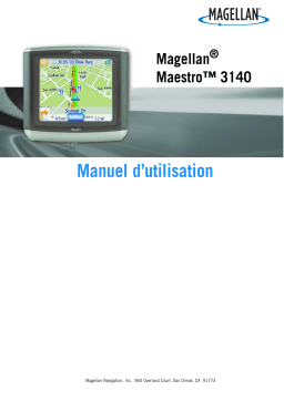Magellan Maestro 3140 Manuel utilisateur