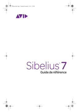 Avid Pinnacle Sibelius 7.1 Manuel utilisateur