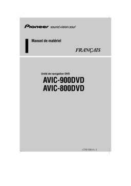 Pioneer AVIC 800 DVD Manuel utilisateur