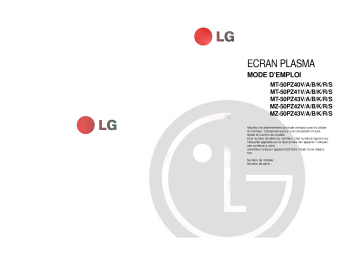 LG MZ-50PZ43VS Manuel du propriétaire | Fixfr